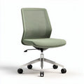 Mesh office chair with adjustable height and green fabric upholstery 45 x 50 x 90cm