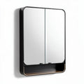 Wall-mounted bathroom cabinet with mirror and storage shelf 60 x 80 x 15cm